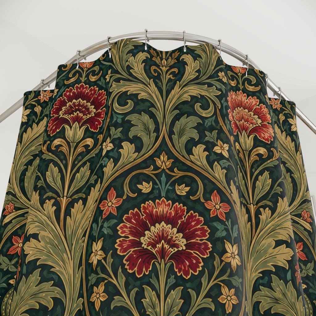William Morris Acanthus Floral Shower Curtain