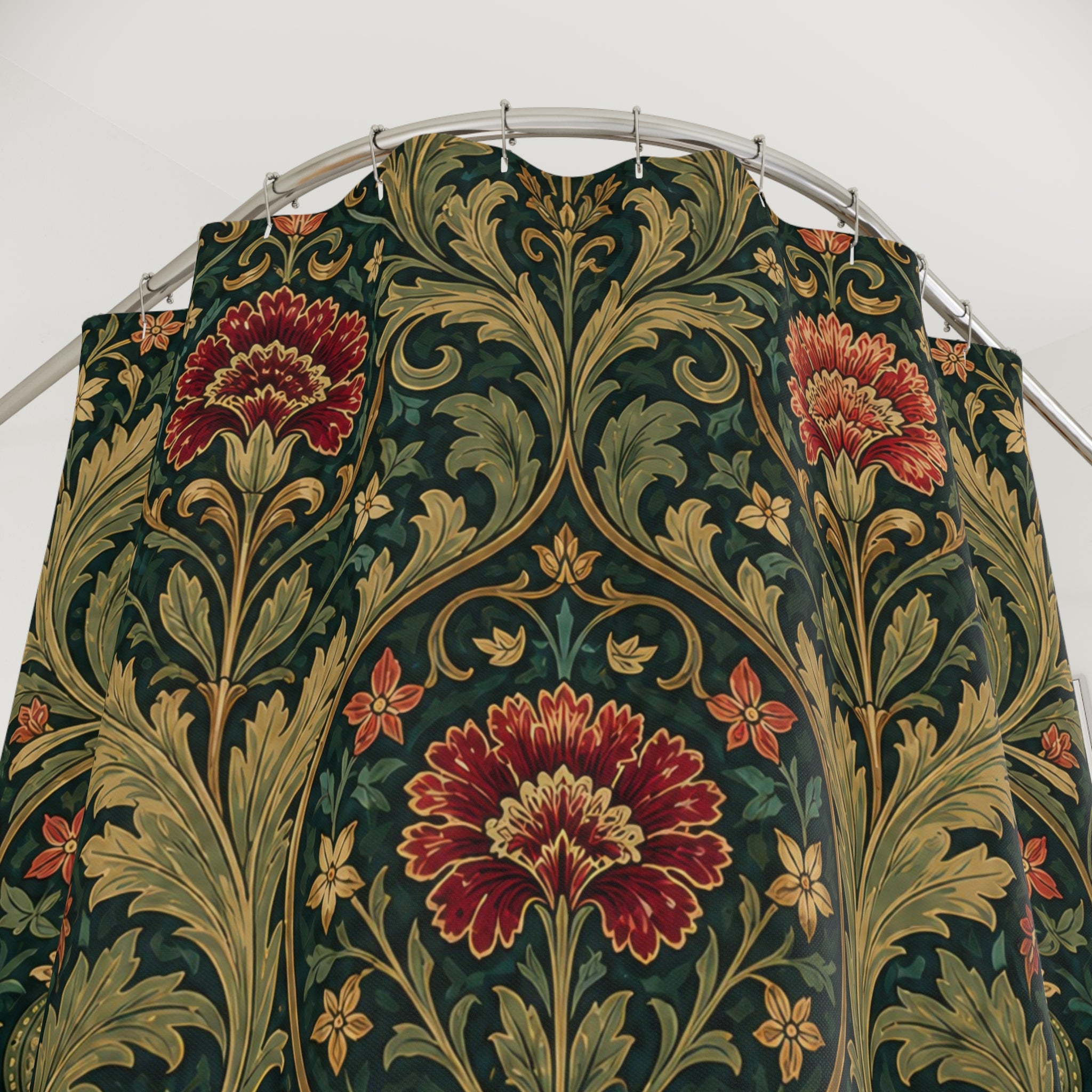 William Morris Acanthus Floral Shower Curtain