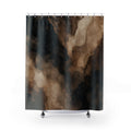 Black Brown Smoky Stone Shower Curtain
