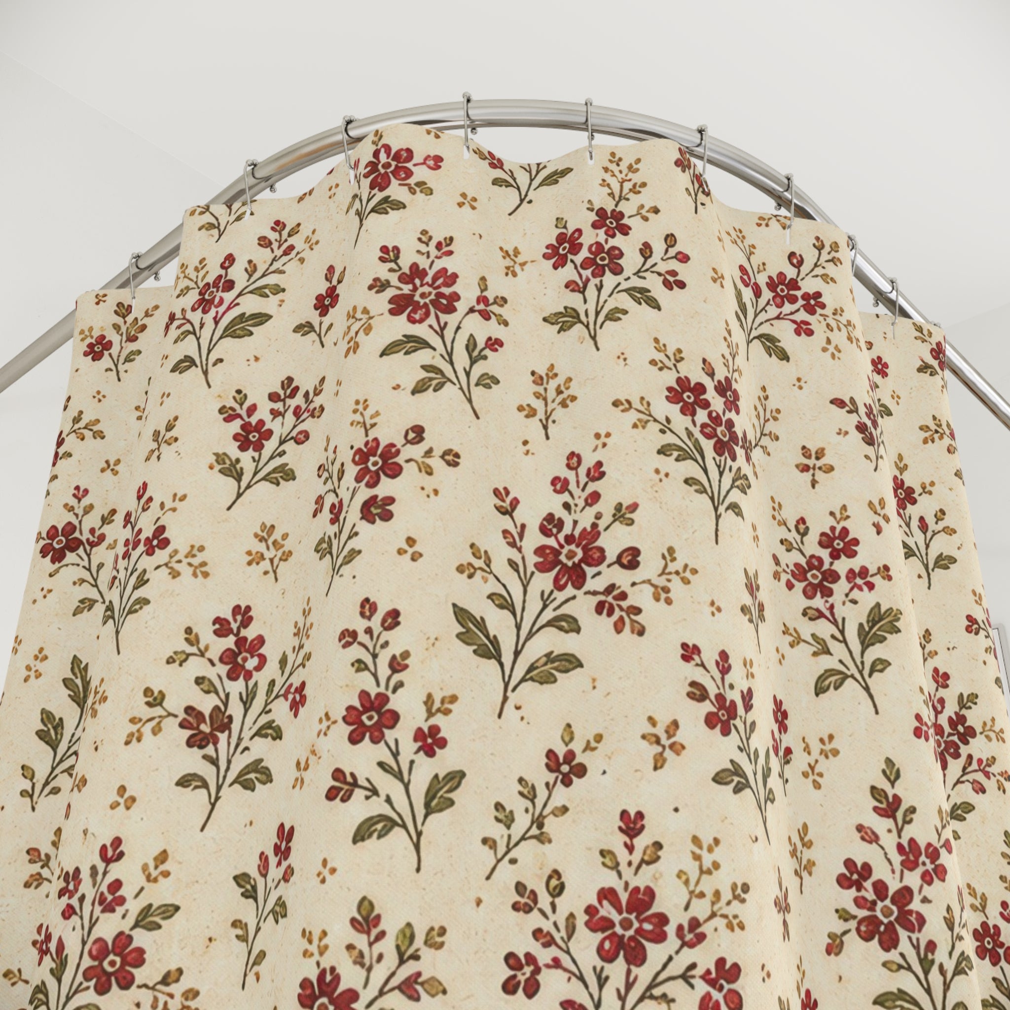 Tiny Country Ditsy Flower Shower Curtain