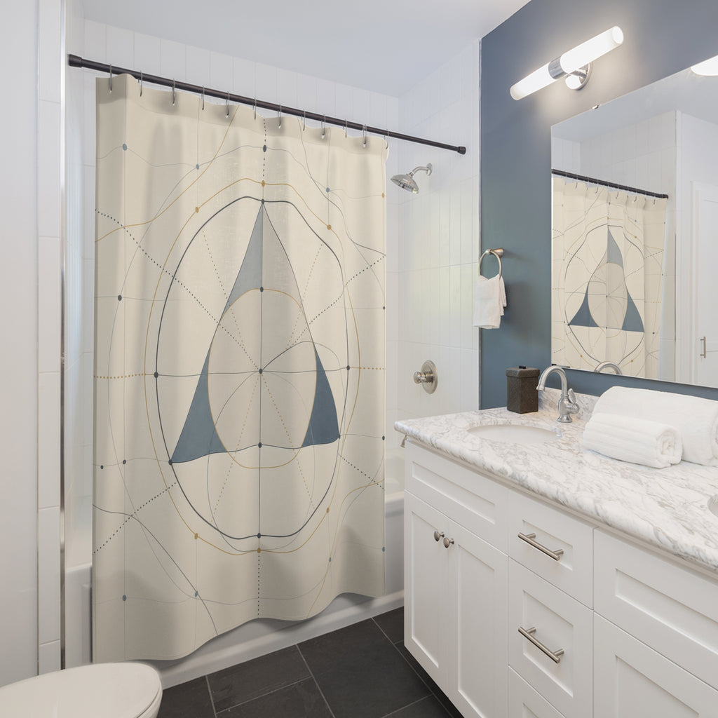 Math Geometric Shower Curtain