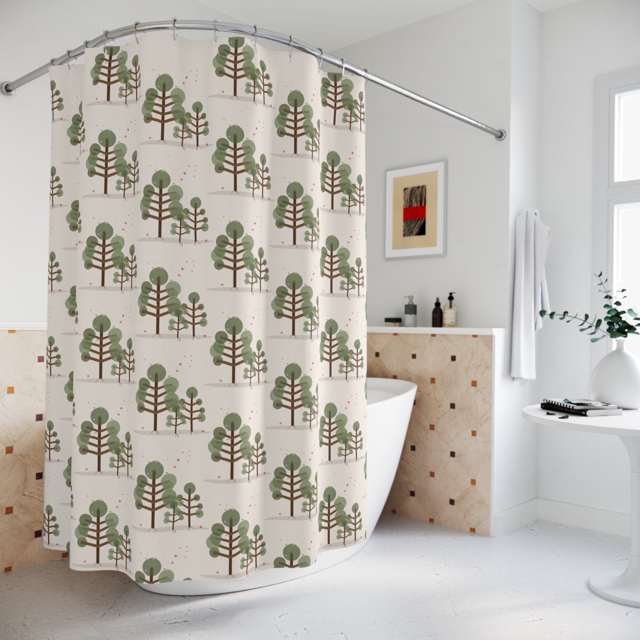 Folk Art Tree of Life Shower Curtain – Heritage Americana