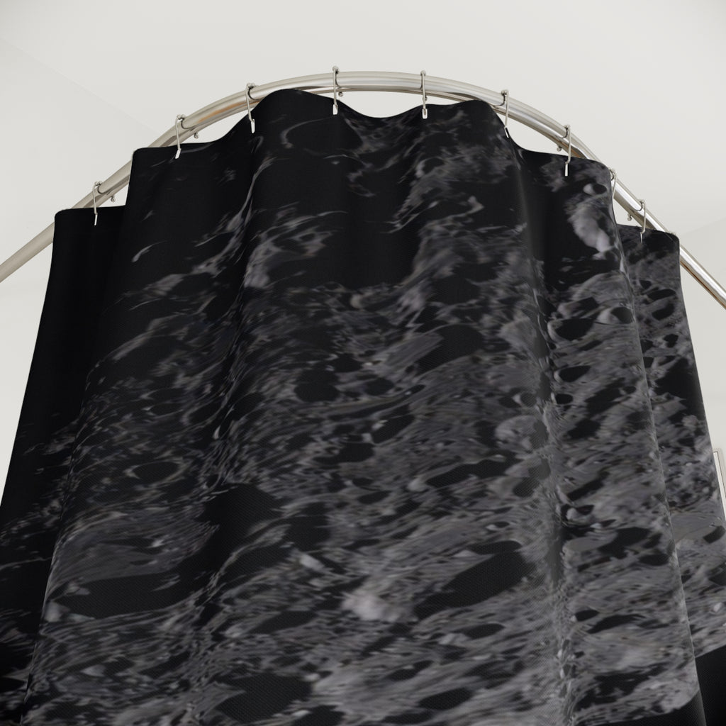 Moon Shower Curtain: Lunar Surface Photo