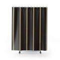 Brown Striped Shower Curtain, Dark Chocolate Bath Decor, Cream Vertical Line Pattern, Moody Black Brown Guest Bathroom Decor Style