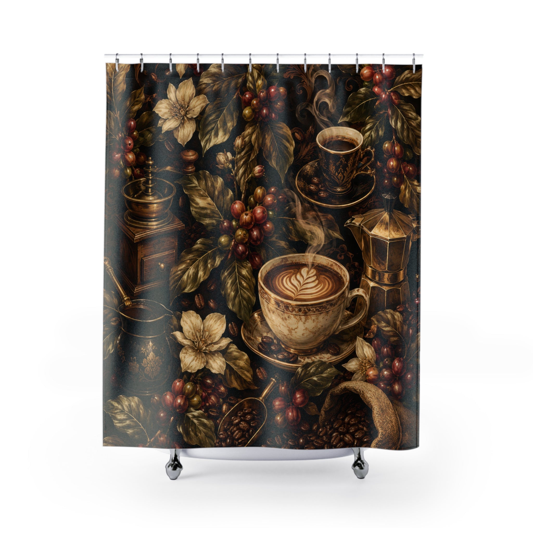 Coffee Shower Curtain: Espresso Cafe