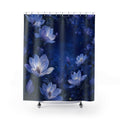 Midnight Magnolia Dark Blue Shower Curtain