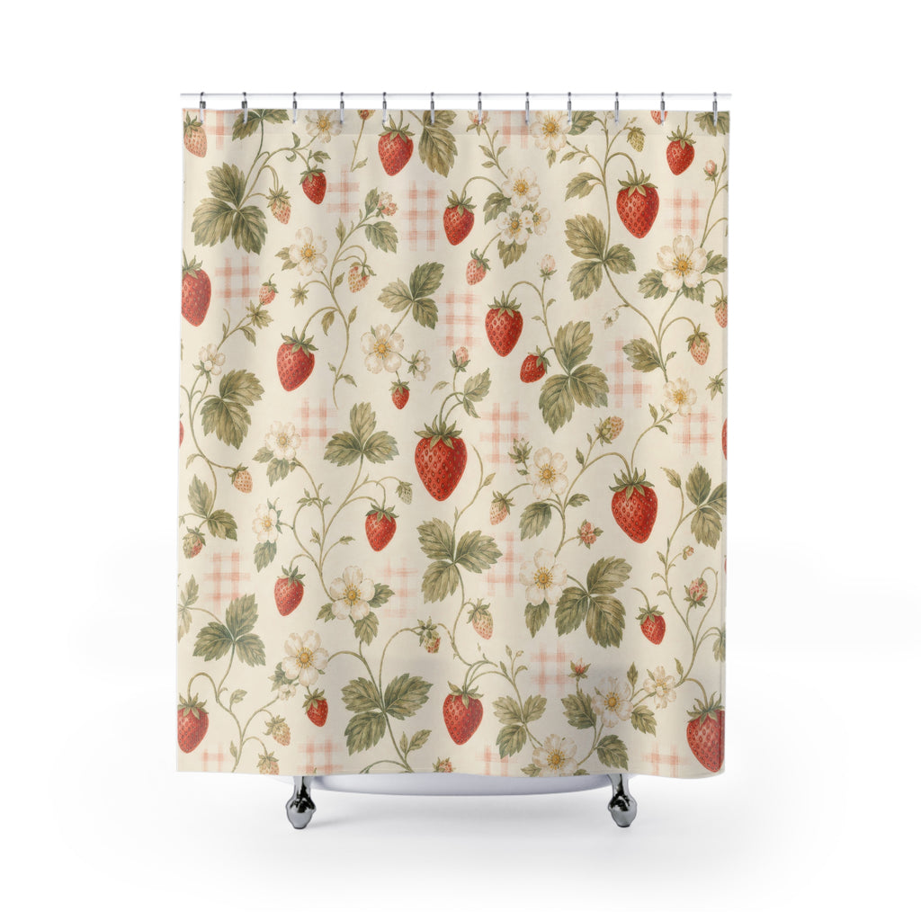 Strawberry Girl Shower Curtain
