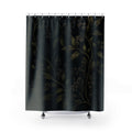 Dark Green Leaf Branch Shower Curtain