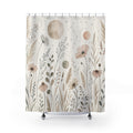 Botanical Line Art Shower Curtain
