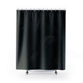 Black Shower Curtain, Gothic Abstract Bath Decor, Ornamental Swirl Pattern, Modern Guest Bathroom Decor, Dark Elegant Style, Dark Style