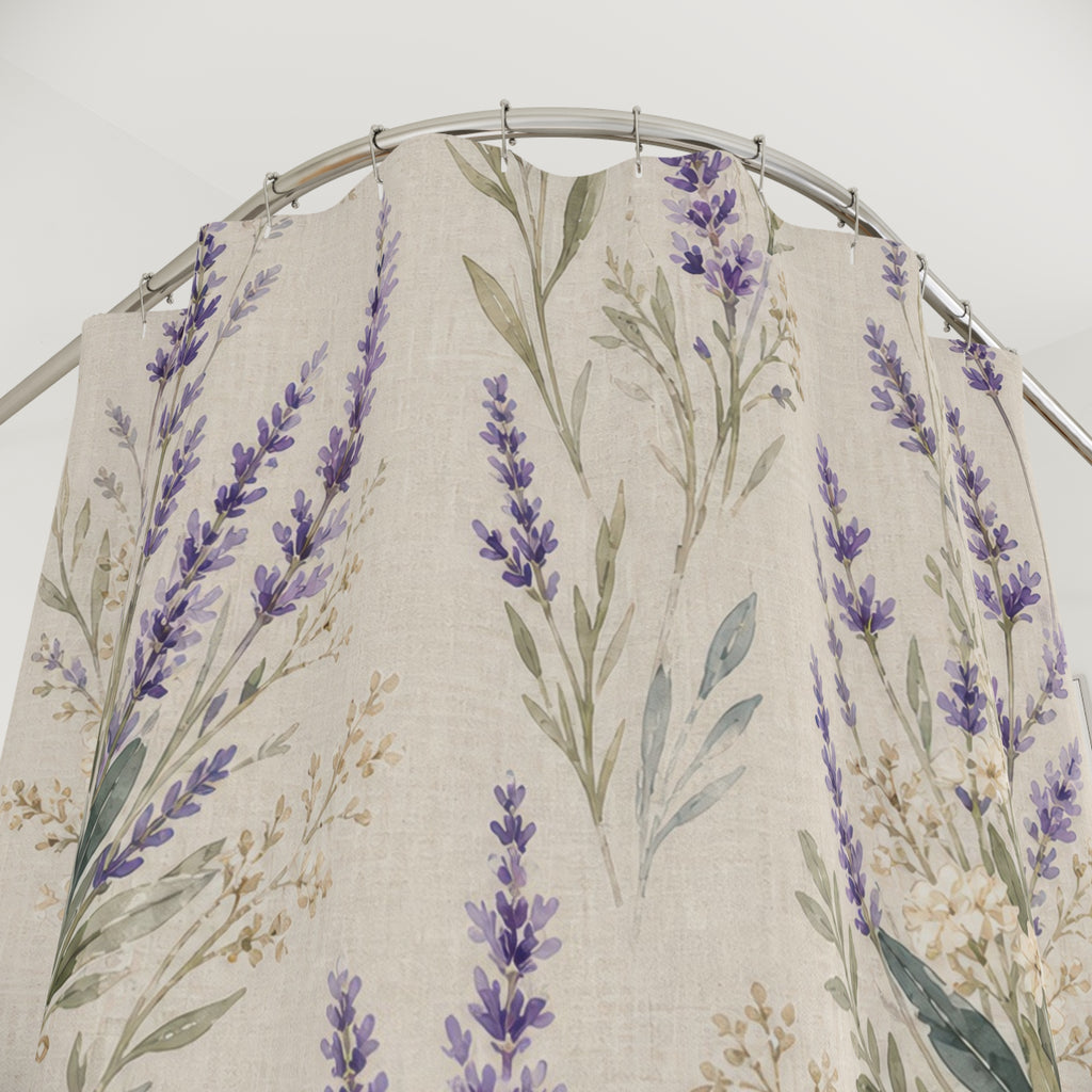 French Country Herb Botanical Shower Curtain