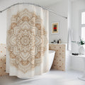 Boho Mandala Shower Curtain – Beige Ivory