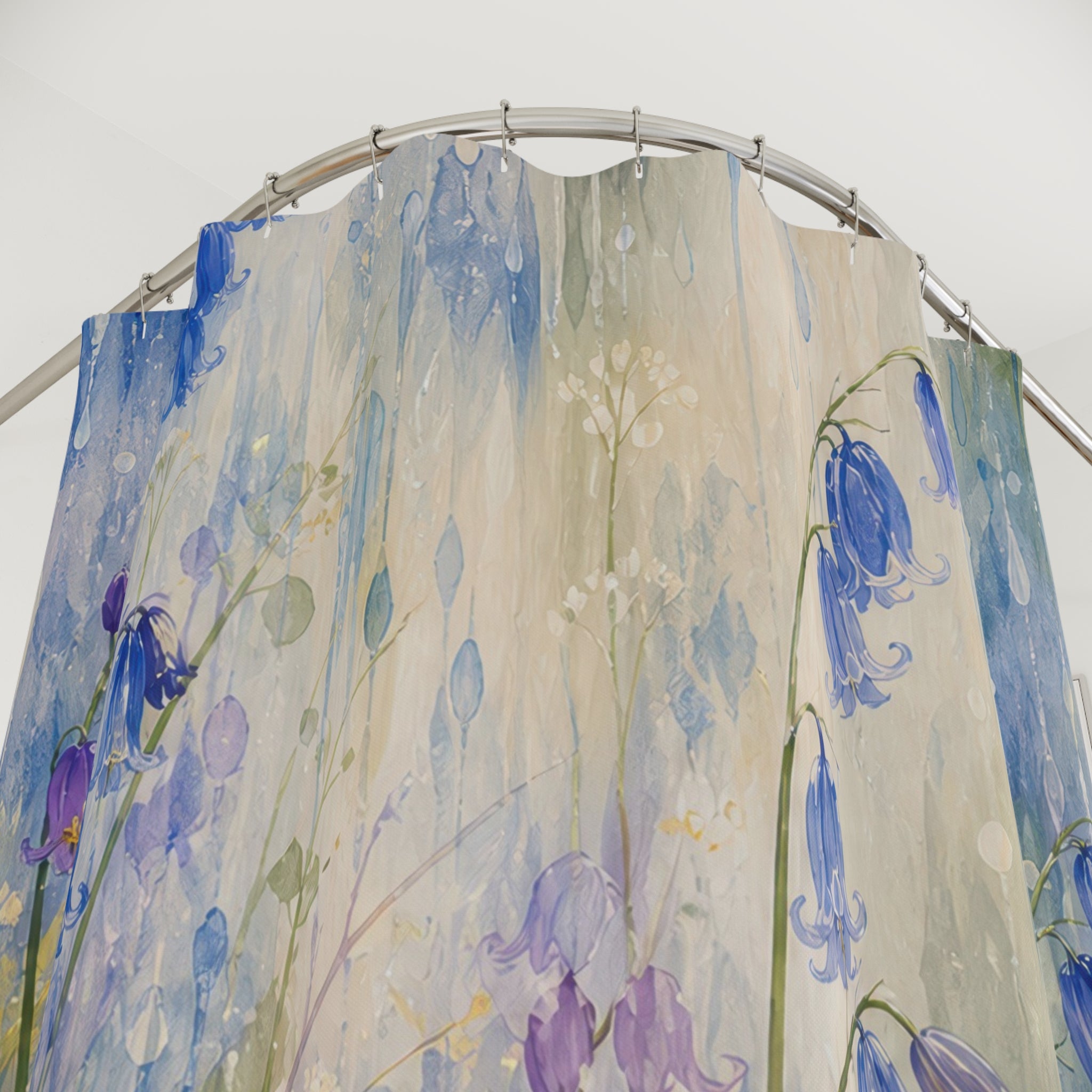 Bluebell Rain Symphony Shower Curtain