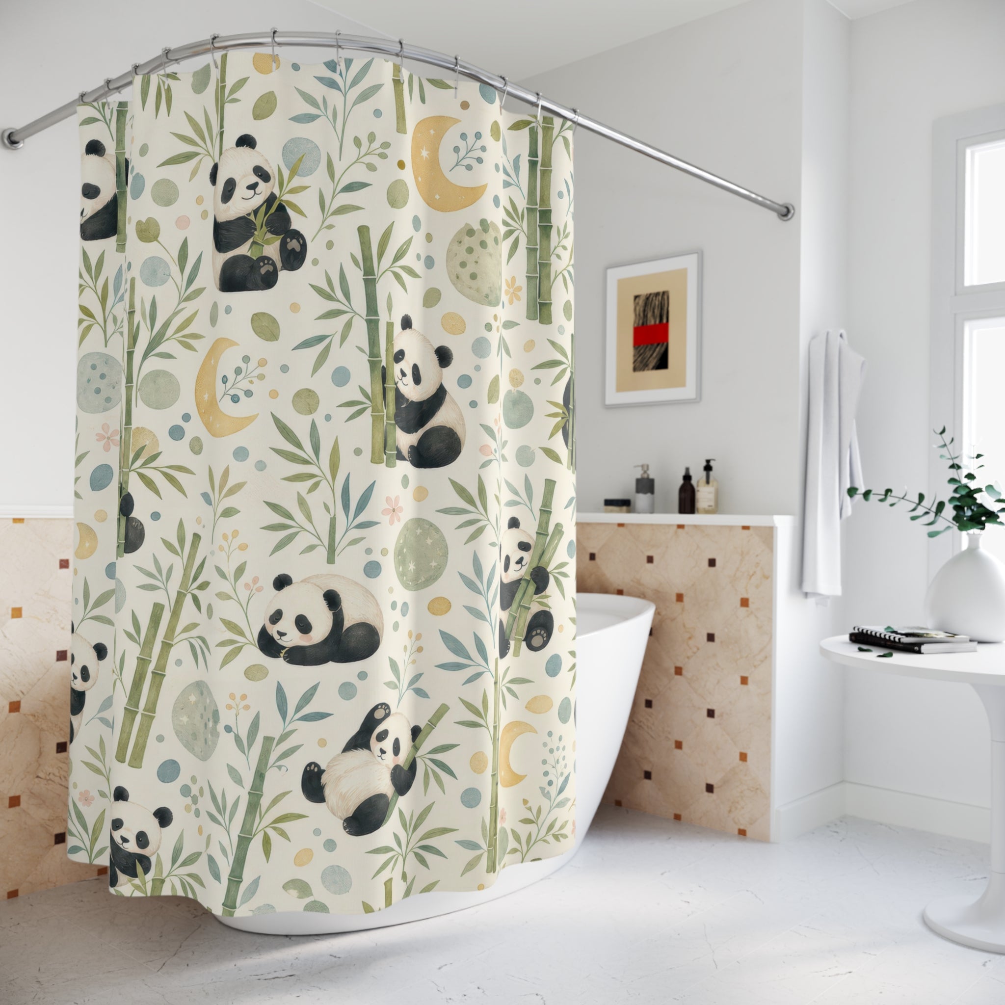 Kids Panda Shower Curtain