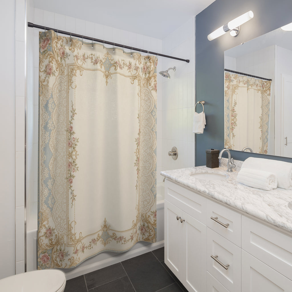Edwardian Border Shower Curtain
