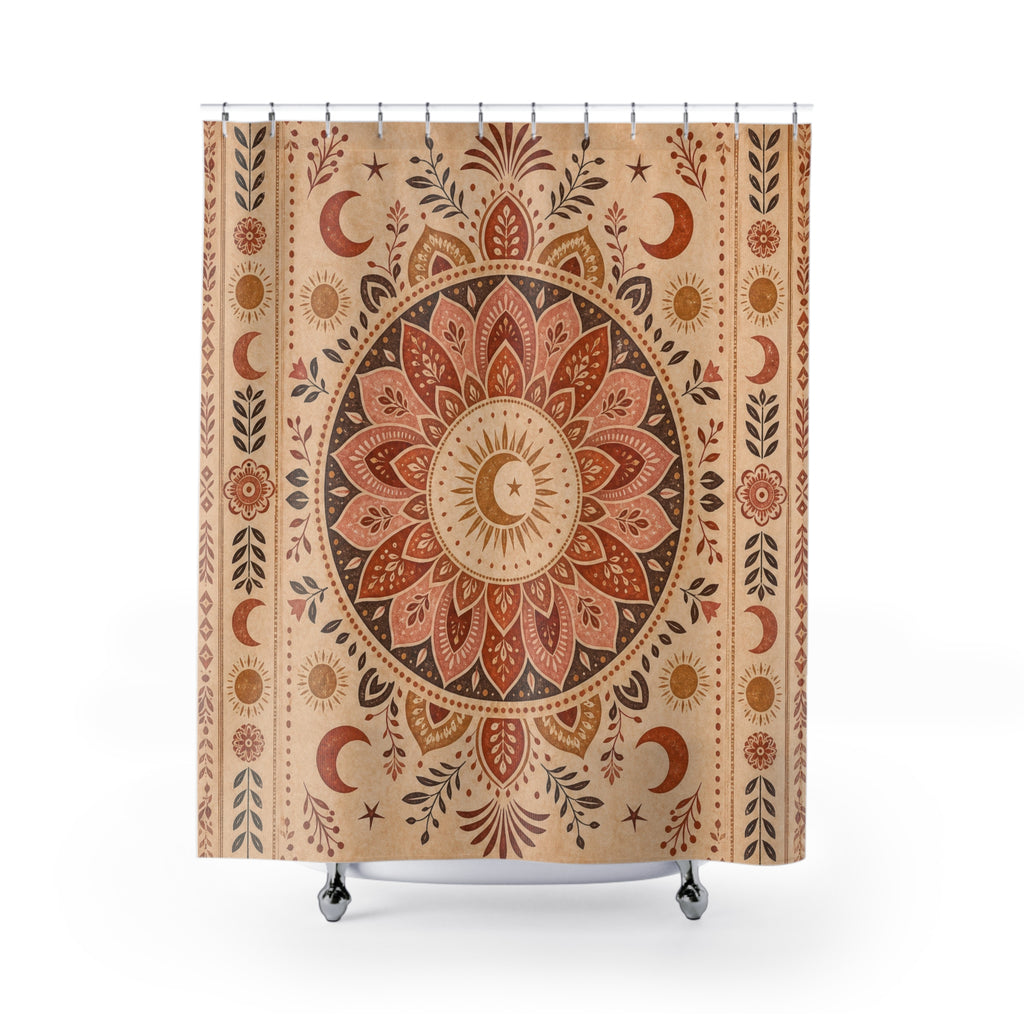 Terracotta Mandala Shower Curtain