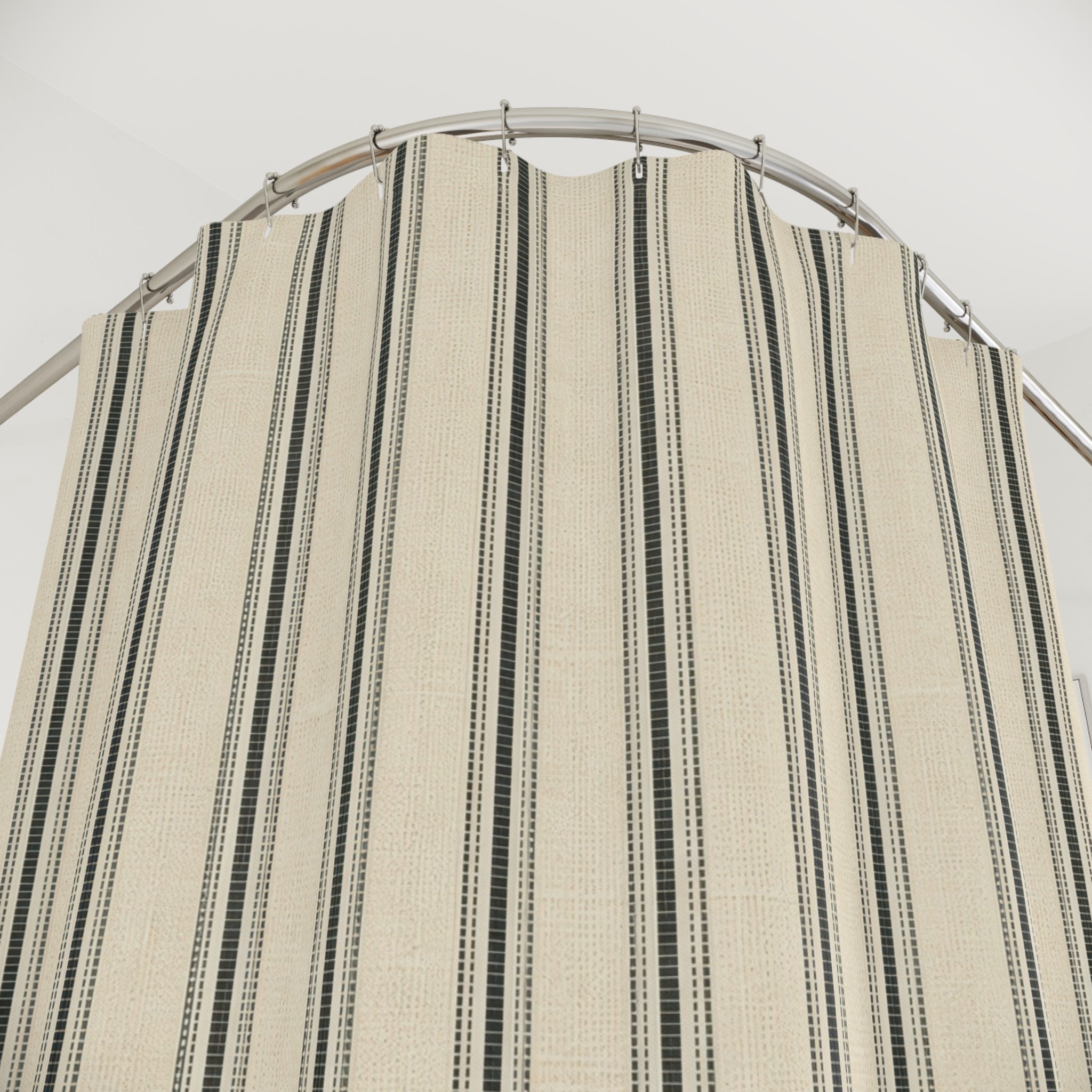 Narrow Black Stripe Shower Curtain