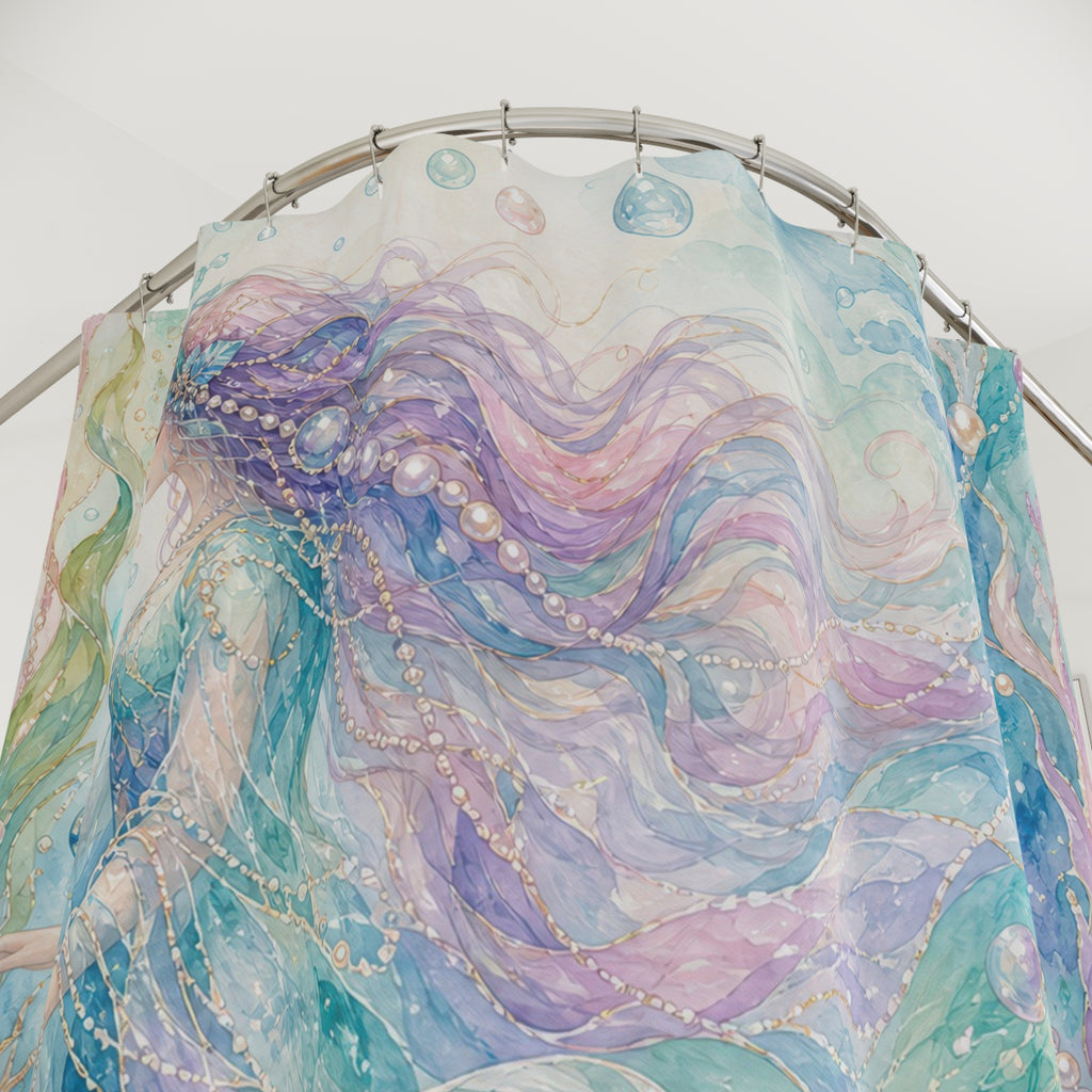 Pastel Ocean Watercolor Shower Curtain
