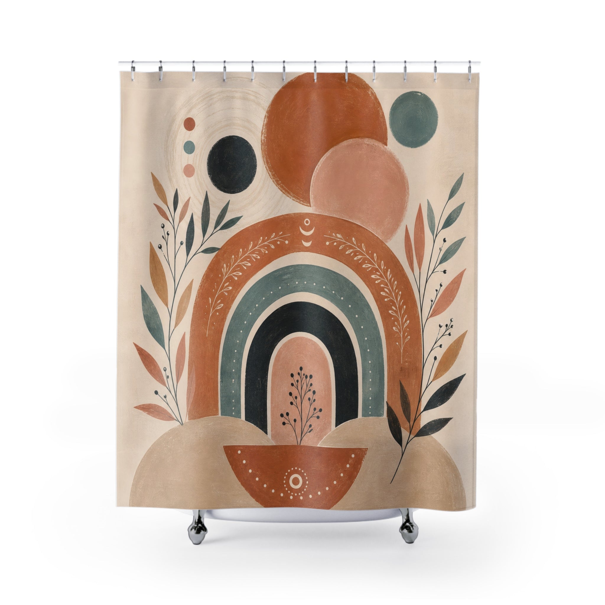 Modern Boho Arch Shower Curtain