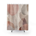 Blush Taupe Abstract Watercolor Shapes Shower Curtain