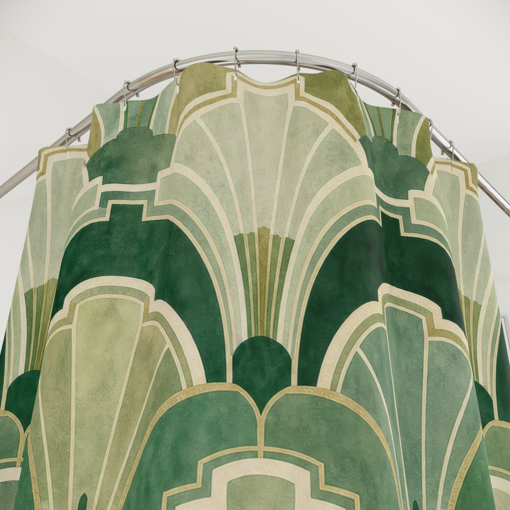 Art Deco Fan Shower Curtain