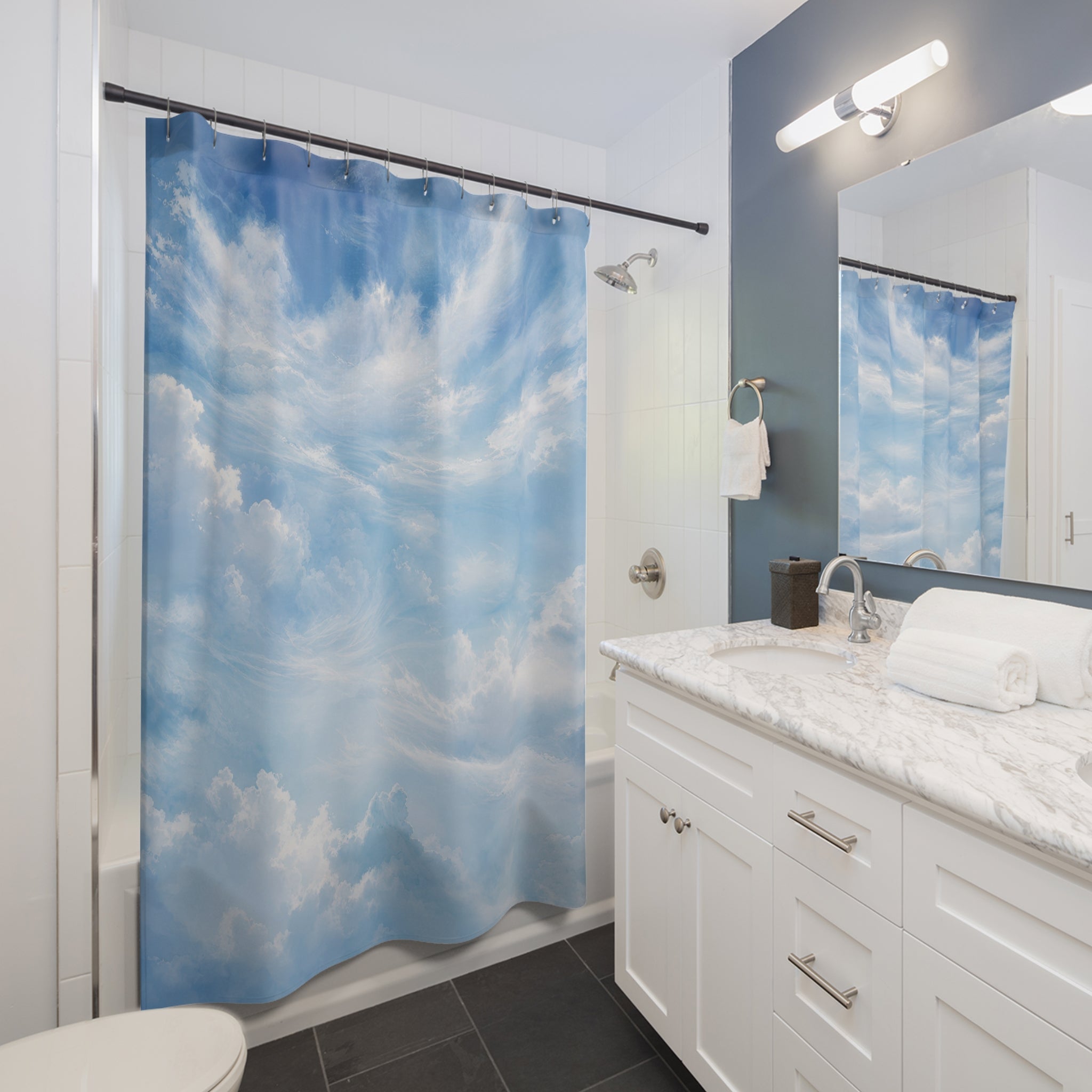 Blue Sky Shower Curtain: Sky Blue Nature