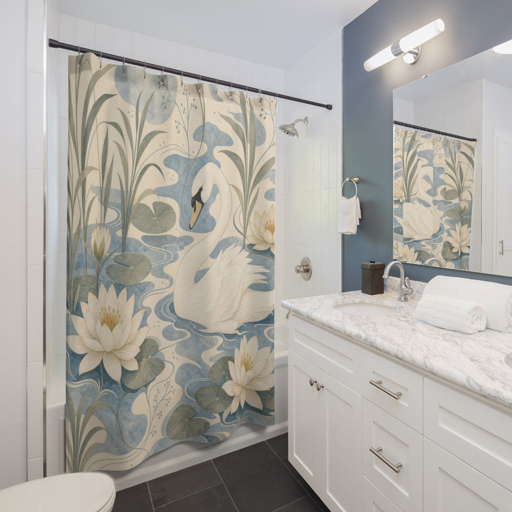 Lake Swan Shower Curtain