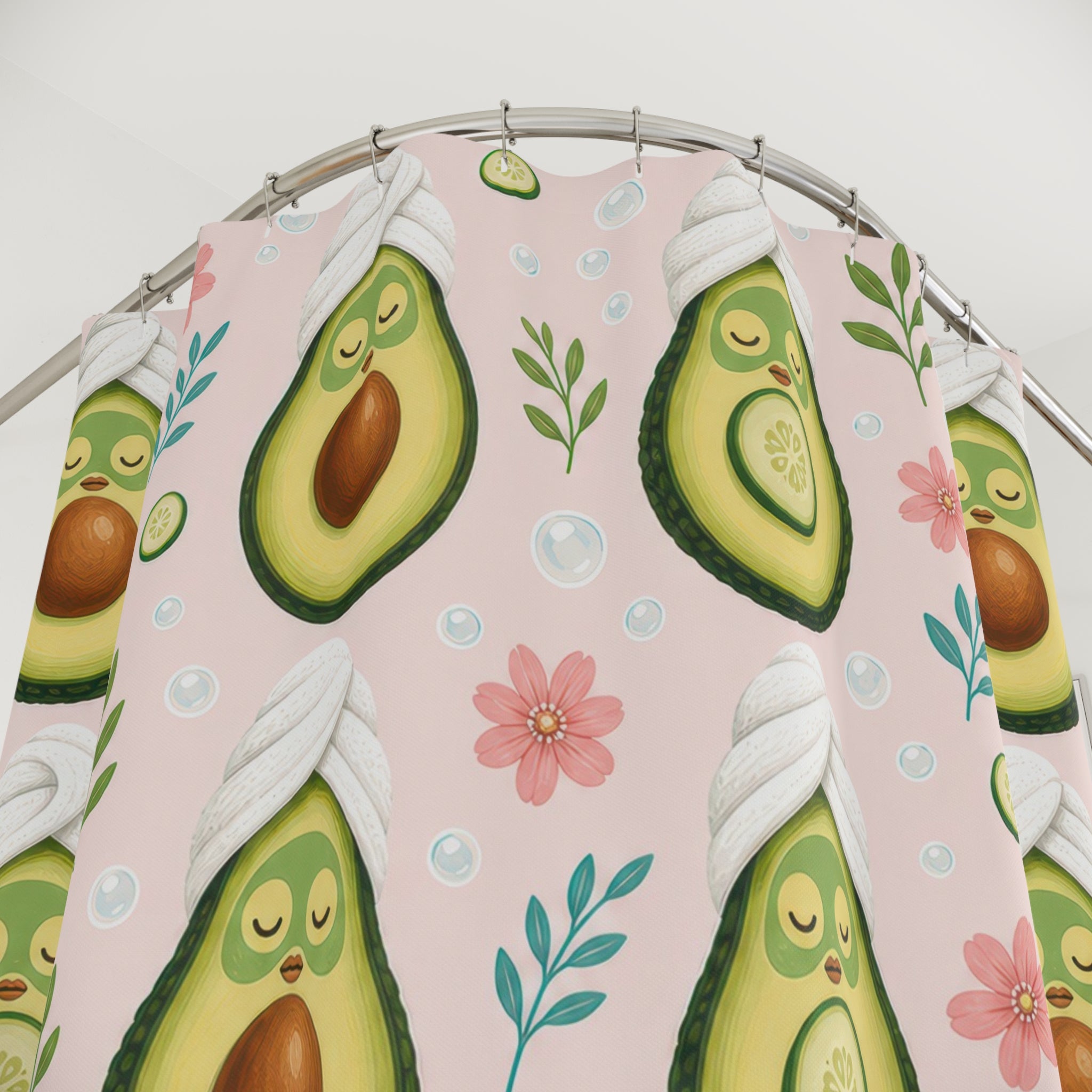 Avocado Shower Cap Shower Curtain
