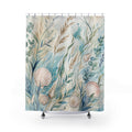 Sunlit Coastal Botanical Shower Curtain