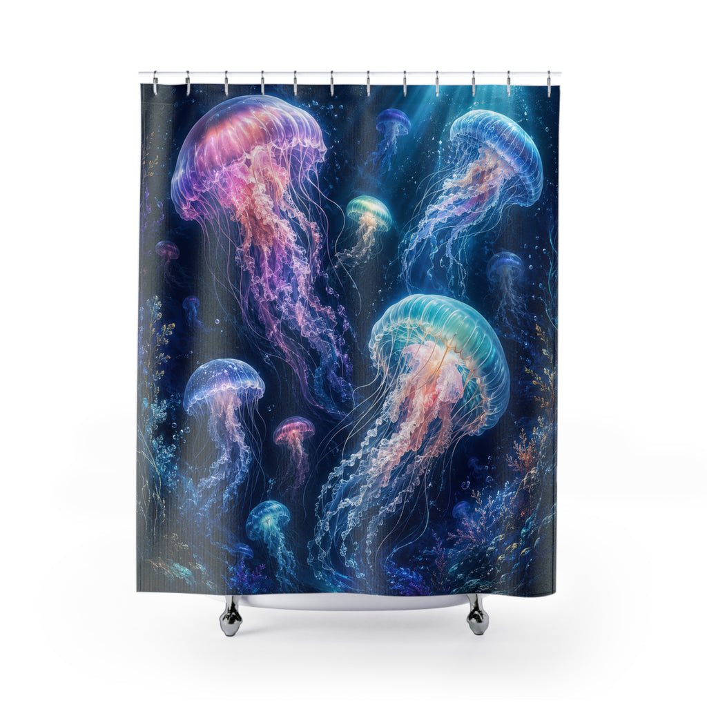 Jellyfish Shower Curtain: Blue Ocean