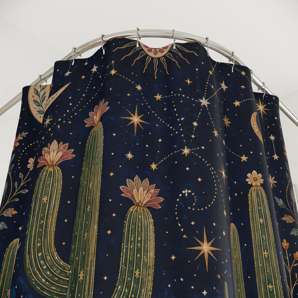 Saguaro Star Almanac Shower Curtain