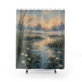 Oil Pastel Misty Marsh Shower Curtain