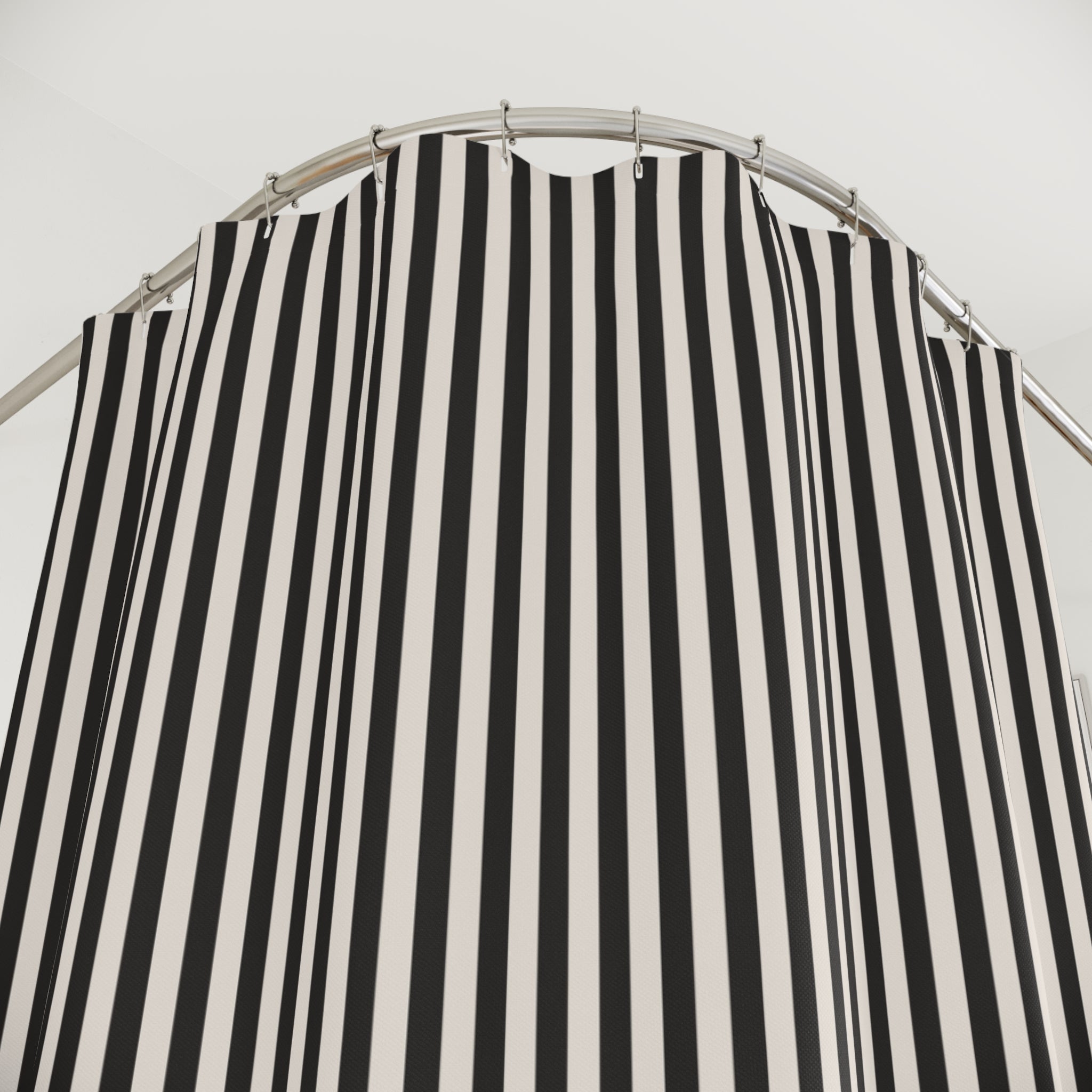 Charcoal Cabana Stripe Shower Curtain