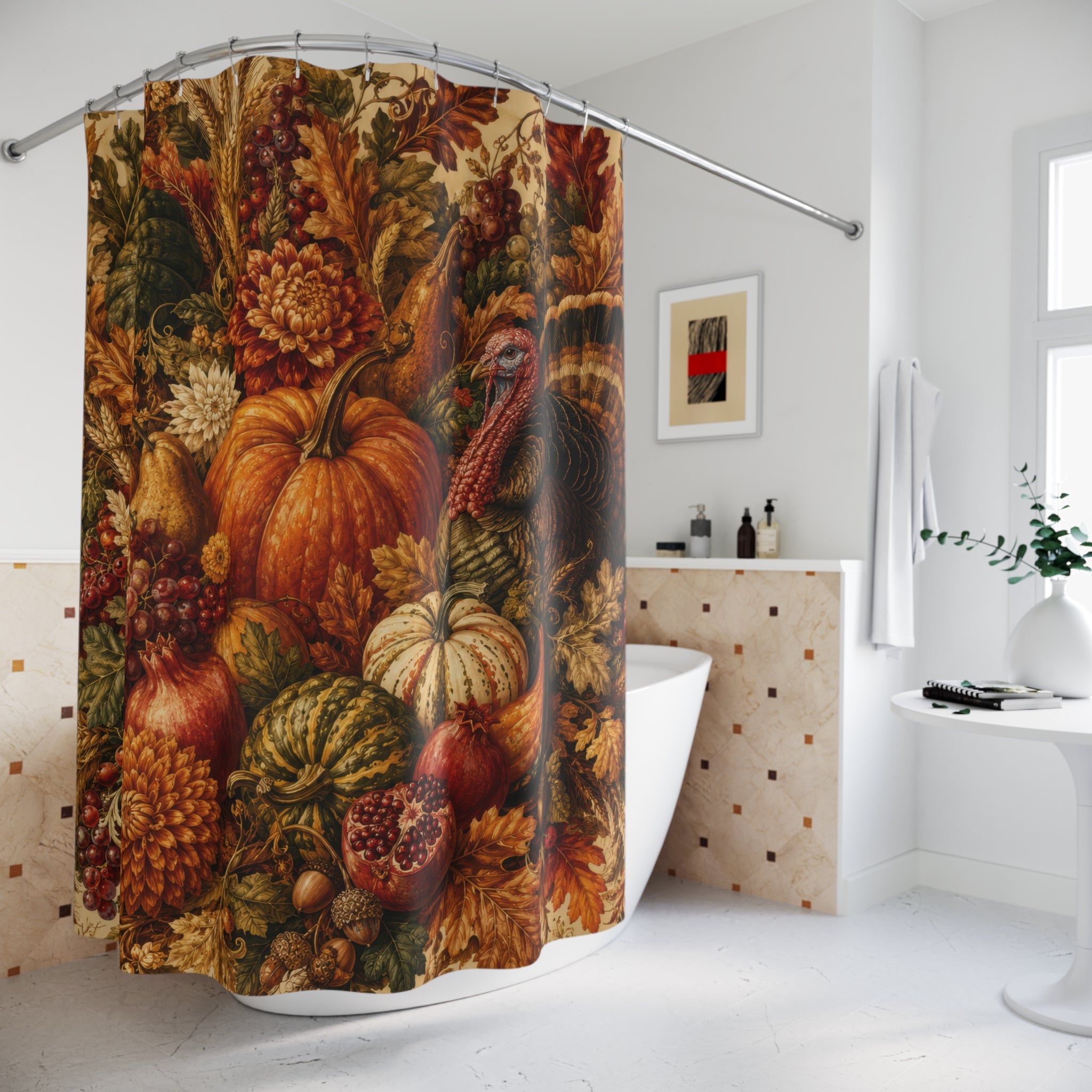 Thanksgiving Shower Curtain: Autumn Harvest
