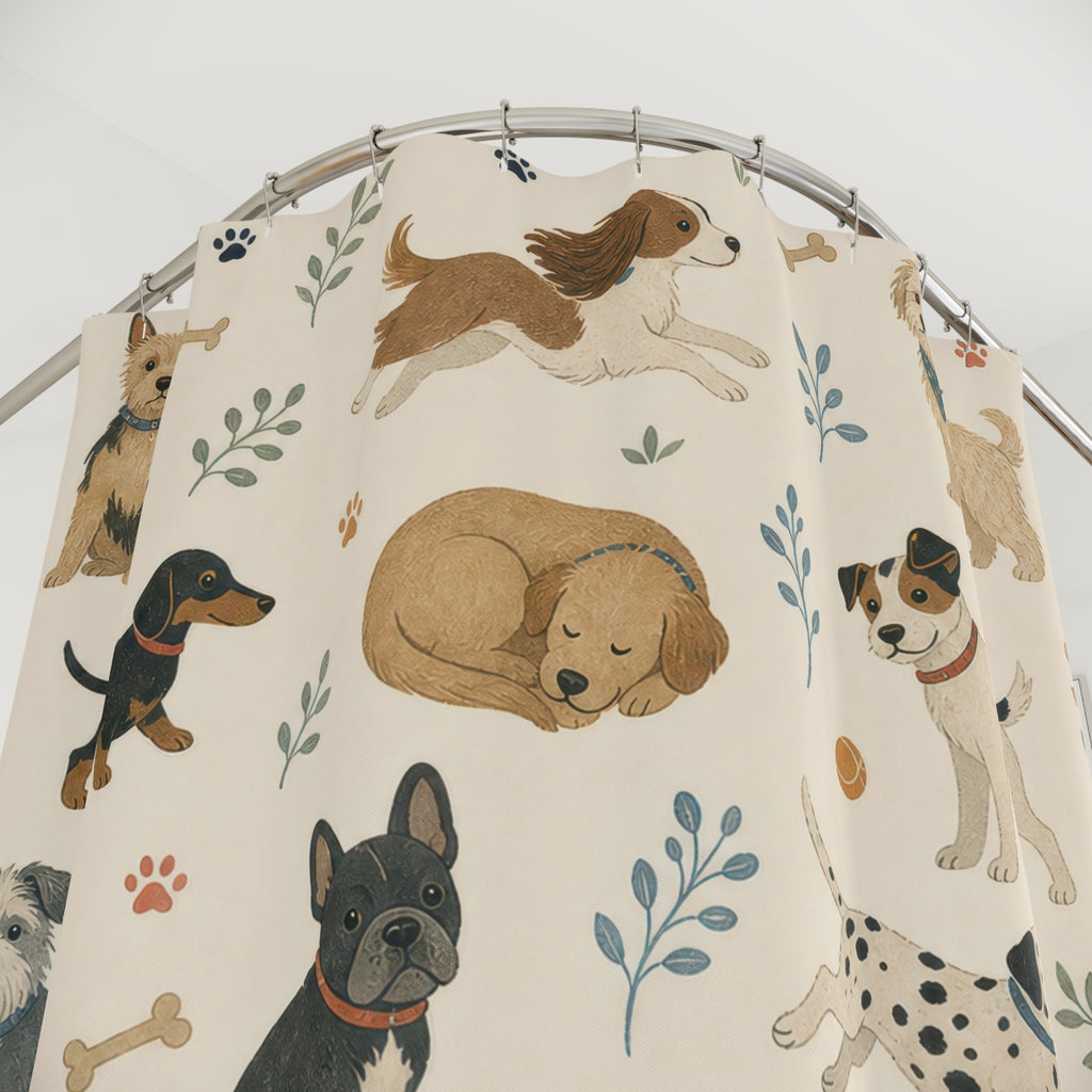 Pet Dog Shower Curtain: Pet Shower Curtain