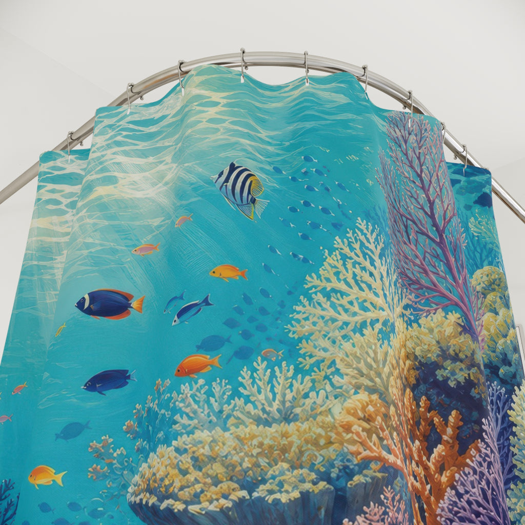 Coral Reef Beachy Shower Curtain