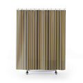 Brown Multi Stripe Shower Curtain — Earth Tones