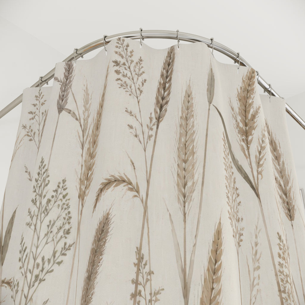 Minimal Wheat Grass Shower Curtain