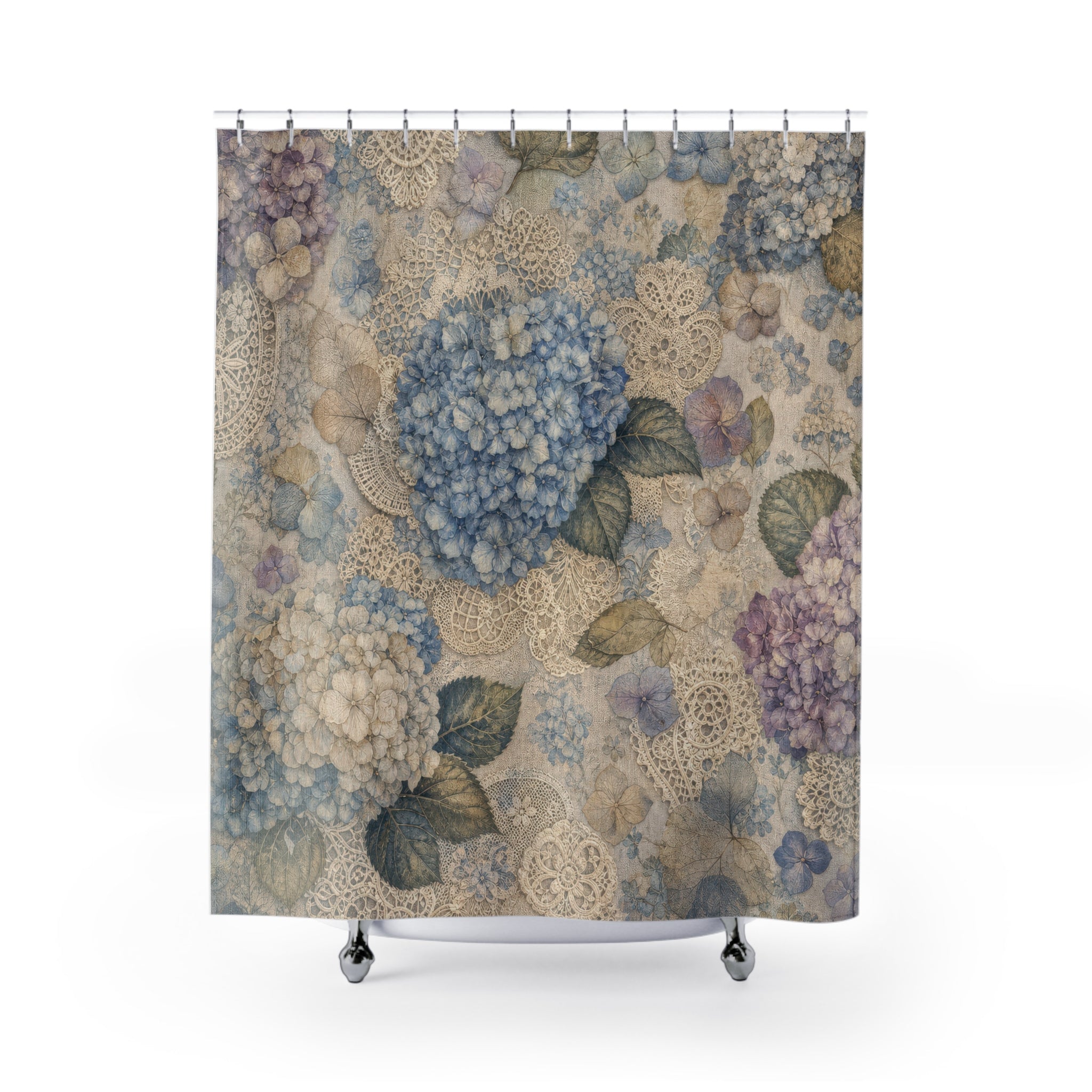 Lace Hydrangea Shower Curtain