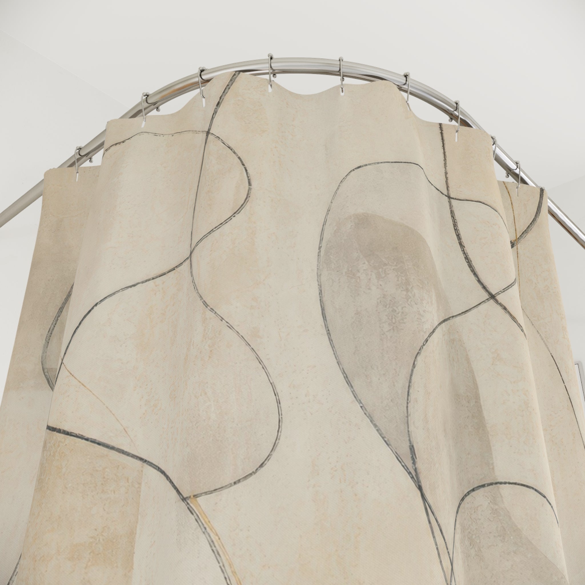 Minimalist Line Abstract Shower Curtain