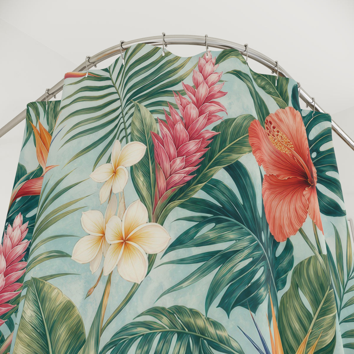 Tropical Hibiscus Shower Curtain