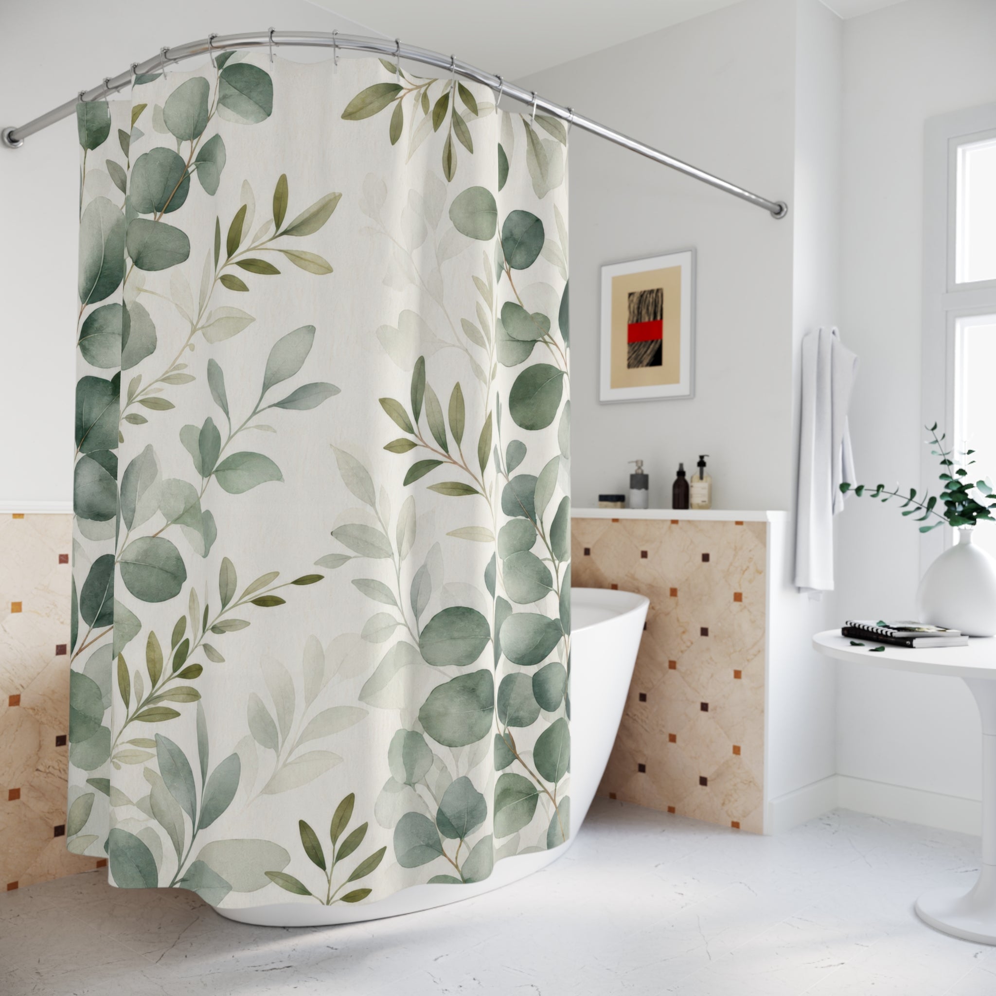 Green Eucalyptus Shower Curtain