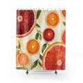 Stained Glass Orange Slice Shower Curtain