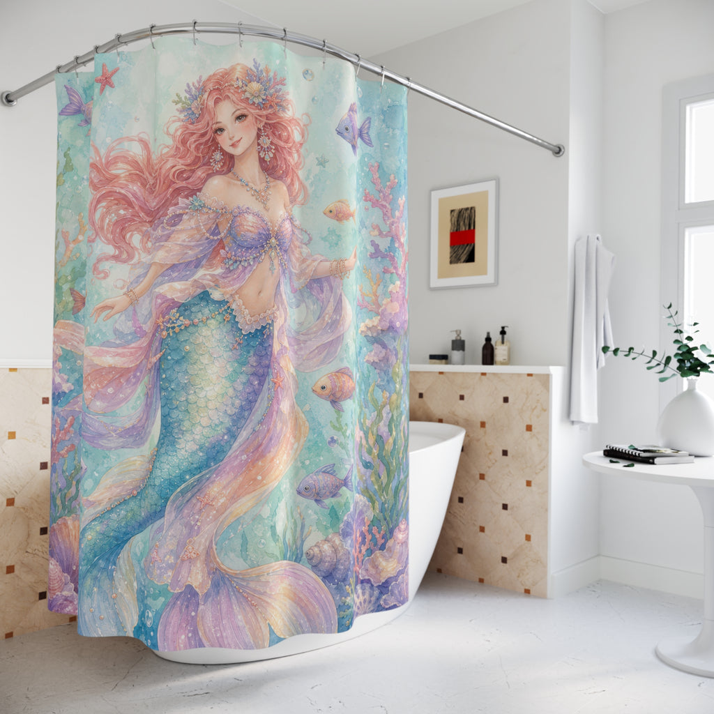 Pastel Coral Reef Shower Curtain