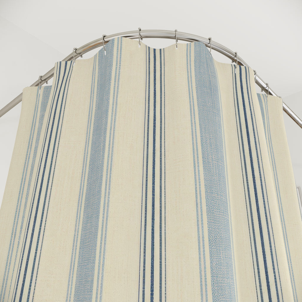 Washed Blue French Country Shower Curtain