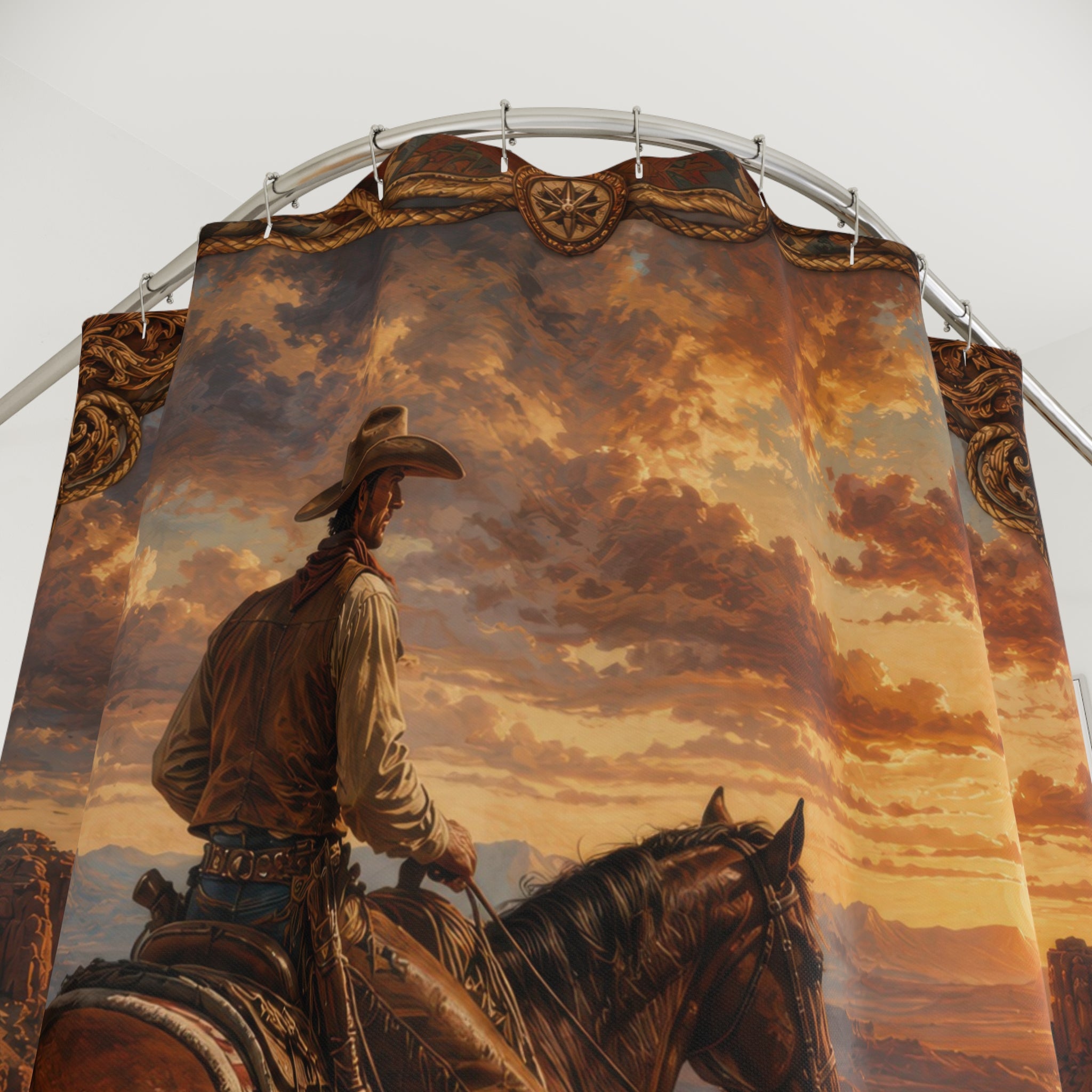 Cowboy Shower Curtain: Western Desert