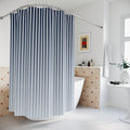 Blue and White Ombre Stripe Shower Curtain