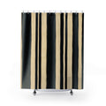 Cream Vertical Stripe Shower Curtain