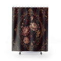 Burgundy Baroque Floral Shower Curtain