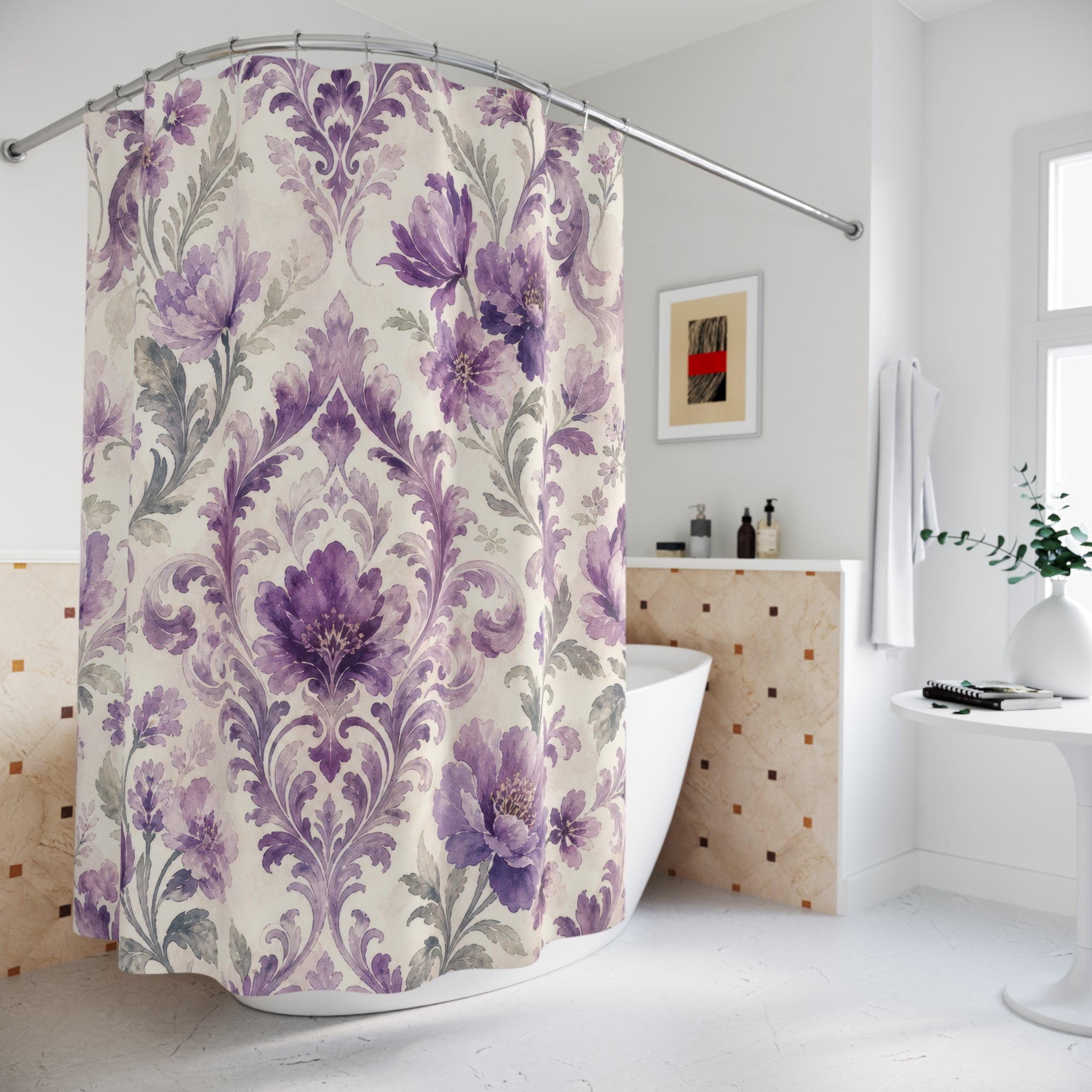 Ornate Floral Shower Curtain